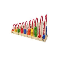 Wooden Toy Series Multi Functional Early Education Learning Abacus Calculation Shelf Toy For Kids