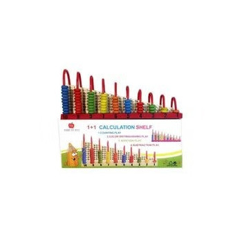 Wooden Toy Series Multi Functional Early Education Learning Abacus Calculation Shelf Toy For Kids