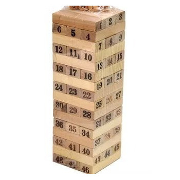 48 Large-Scale Digital Laminated Jenga Wooden Blocks