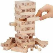 48 Large-Scale Digital Laminated Jenga Wooden Blocks
