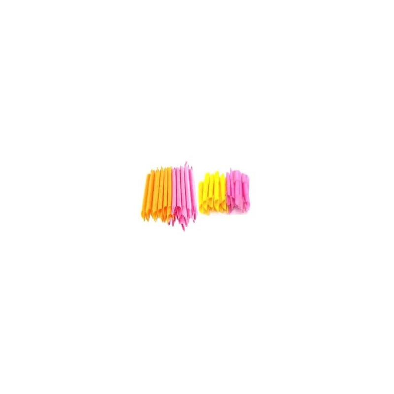 19-Piece Magic Leverage Hair Styling Roller Set Pink/Yellow/Purple