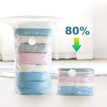 6-Piece Space Saving Plastic Vacuum Bag Clear/Blue, 70 x 100Centimeter