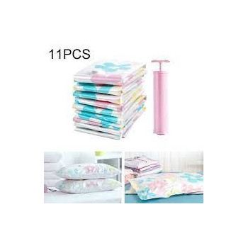 Sansi 11-Piece Vacuum Storage Bag Set Multicolour 100 x 70Centimeter