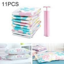 Sansi 11-Piece Vacuum Storage Bag Set Multicolour 100 x 70Centimeter