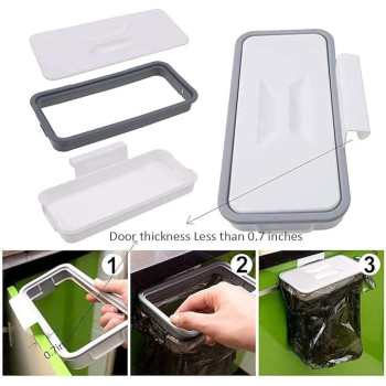 Garbage Bag Holder For Home And Cars White 26.8 x 5.2 x 12.8cm