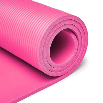 Prosource Premium ExtraThick Long High Density Exercise Yoga Mat With Comfort Foam And Carrying Case 0.5 Inch