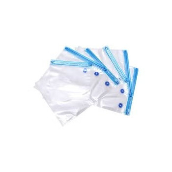 5-Piece Vacuum Storage Bag Clear/Blue, 30 x 34cm