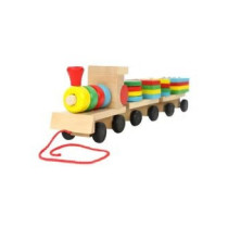 Small Wooden Train And Dragging For Kids