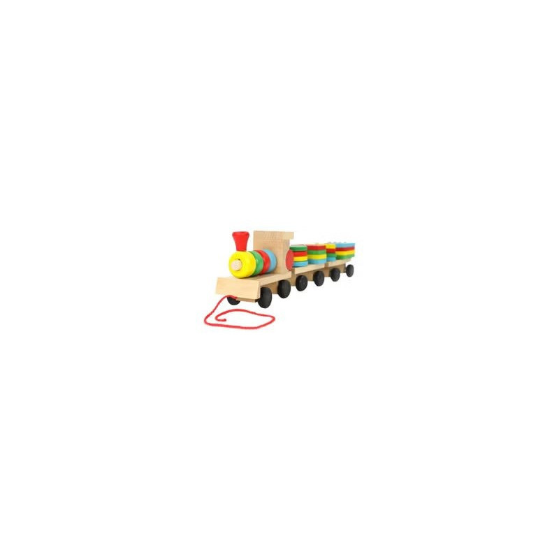 Small Wooden Train And Dragging For Kids