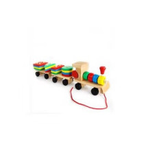 Small Wooden Train And Dragging For Kids