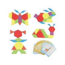 Mc 130-Piece Wooden Pattern Blocks Set