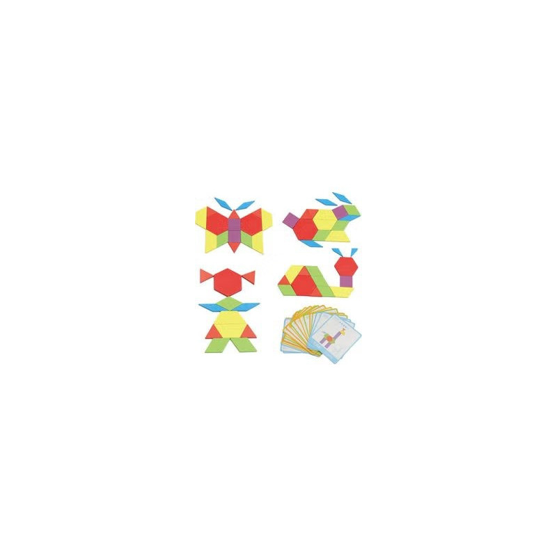 Mc 130-Piece Wooden Pattern Blocks Set