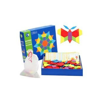 Mc 130-Piece Wooden Pattern Blocks Set