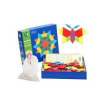 Mc 130-Piece Wooden Pattern Blocks Set