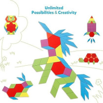 Mc 130-Piece Wooden Pattern Blocks Set
