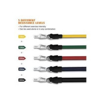 Mpow Resistance Bands Fitness Tubes Set With Door Anchor Ankle Straps Carrying Pouch For Losing Body Strengthening Shaping Body Rehabilitative Exercises(12 Pieces) 24.8cm
