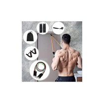 Mpow Resistance Bands Fitness Tubes Set With Door Anchor Ankle Straps Carrying Pouch For Losing Body Strengthening Shaping Body Rehabilitative Exercises(12 Pieces) 24.8cm