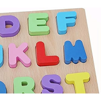 Webby Wooden Capital Alphabets Letters Learning Educational Tray Toy 121424Q
