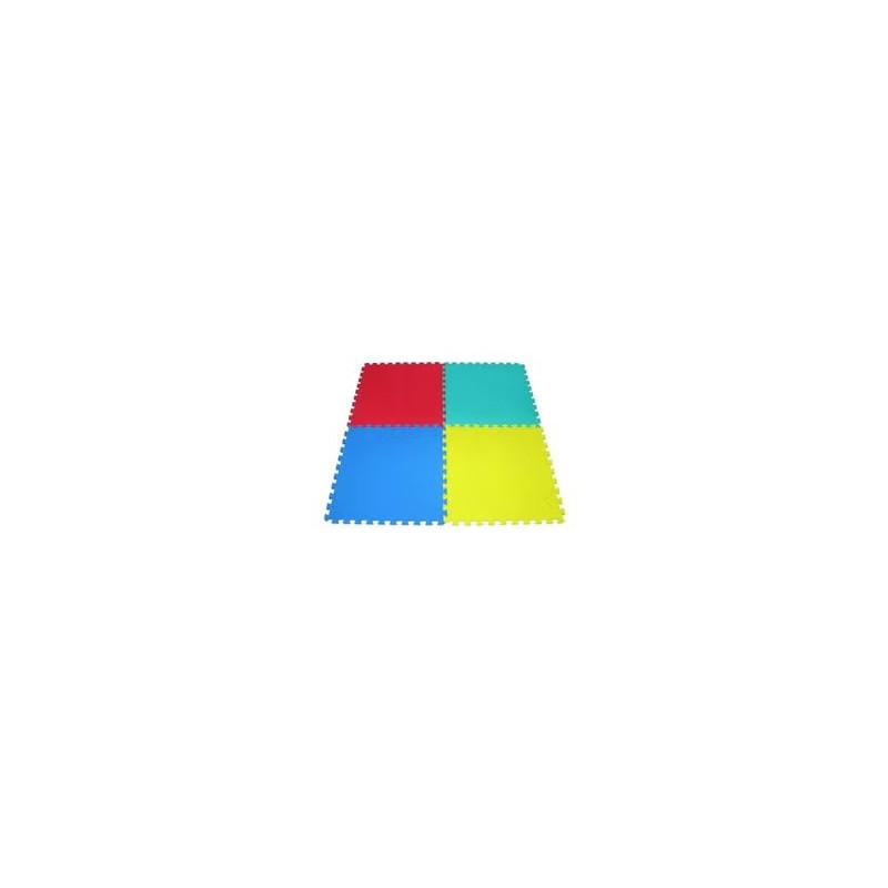 Rbwtoys 4-Piece Portable Lightweight Compact Authentic Interlocking Floor Foam Mat Set 120 x 120Centimeter