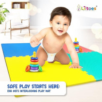 Rbwtoys 4-Piece Portable Lightweight Compact Authentic Interlocking Floor Foam Mat Set 120 x 120Centimeter
