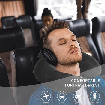 Travel Neck Pillow Memory Foam Grey Colour