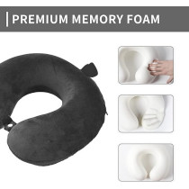 Travel Neck Pillow Memory Foam Grey Colour