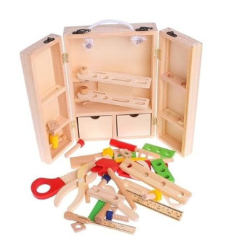 Wooden Tool Set For Kids Educational Stem Construction Toy