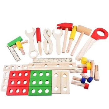 Wooden Tool Set For Kids Educational Stem Construction Toy