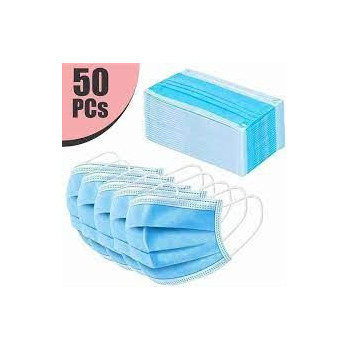 50-Piece Disposable Mask Built-In Adjustable Nose Pin