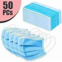 50-Piece Disposable Mask Built-In Adjustable Nose Pin