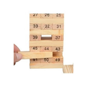Unique 54-Piece Wooden Tower Building Set