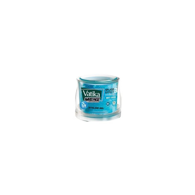 Dabur Vatika Naturals Menz Styling Hair Gel Wet Look With Splash Effect Strong Hold And High Shine Easy To Style 250.0 ml