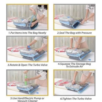 Space Saving Vacuum Bag White 33 x 20 x 2Centimeter