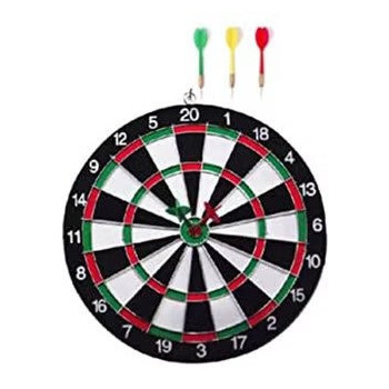 Tournament Steel Wire Dart Board Double Sided Hanging Dart Game Four Darts Set 12cm