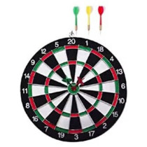 Tournament Steel Wire Dart Board Double Sided Hanging Dart Game Four Darts Set 12cm