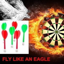 Tournament Steel Wire Dart Board Double Sided Hanging Dart Game Four Darts Set 12cm