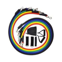 11Pcs Resistance Bands Set Pull Rope Yoga Exercise Fitness Rubber With Handles Legs Ankle Strap Door Anchor Waterproof Carry Bag For Home Workouts Gym Training 390.43Grams