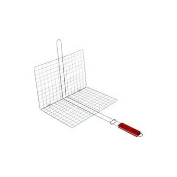 Royalford Foldable Portable Stainless Steel Barbecue Grill Indoor And Outoor Silver/Red 35 x 25 x 52cm