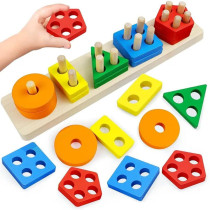 Sharpdo Geometric Shape Sorting Puzzle Board