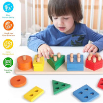 Sharpdo Geometric Shape Sorting Puzzle Board