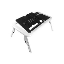 Laptop Table With Fan And Usb White Colour