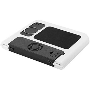 Laptop Table With Fan And Usb White Colour
