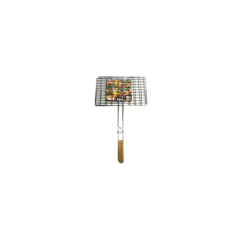 Bita Stainless Steel Bbq Grill Silver/Brown 37 x 23Centimeter