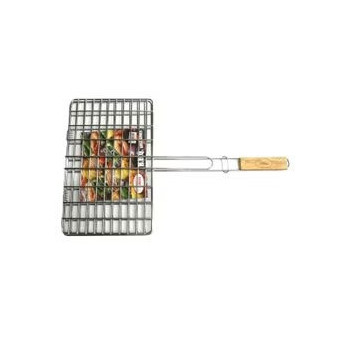 Bita Stainless Steel Bbq Grill Silver/Brown 37 x 23Centimeter