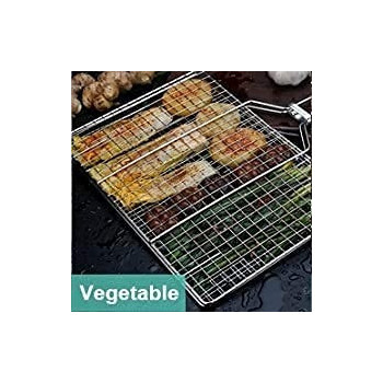 Bita Stainless Steel Bbq Grill Silver/Brown 37 x 23Centimeter