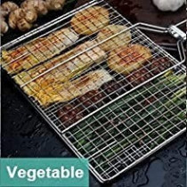 Bita Stainless Steel Bbq Grill Silver/Brown 37 x 23Centimeter