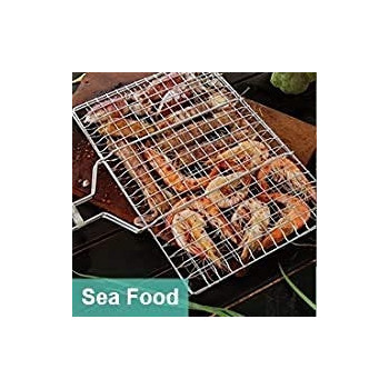 Bita Stainless Steel Bbq Grill Silver/Brown 37 x 23Centimeter