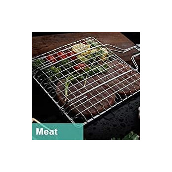 Bita Stainless Steel Bbq Grill Silver/Brown 37 x 23Centimeter