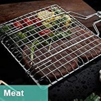 Bita Stainless Steel Bbq Grill Silver/Brown 37 x 23Centimeter