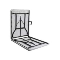 Lanny Foldable Buffet Table White/Black 180 x 75 x 70 Centimeter